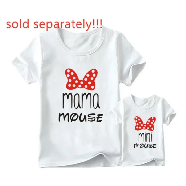 Leopard Print Family Matching Clothes Mommy and Me Clothes White T-shirt Mother and Daughter Clothes Family Look Top