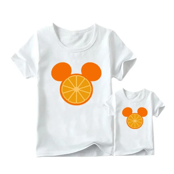 Leopard Print Family Matching Clothes Mommy and Me Clothes White T-shirt Mother and Daughter Clothes Family Look Top