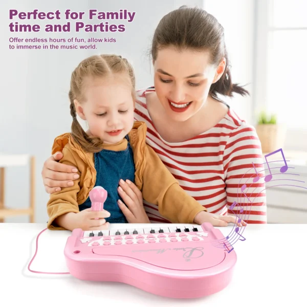 Kids Electronic Keyboard Piano Toys Kids Musical Instrument with Microphone Mini Piano Toys Educational Toys for Kids Gifts
