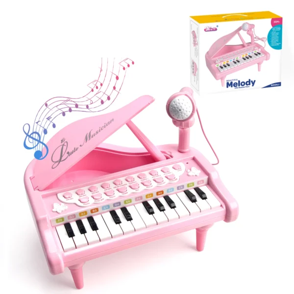 Kids Electronic Keyboard Piano Toys Kids Musical Instrument with Microphone Mini Piano Toys Educational Toys for Kids Gifts