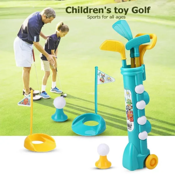 Kids ABS Golf Set Parent-child Toys Outdoor Sports Toys Interactive Fitness Games Early Educational Activities Toys for Kids