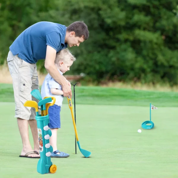 Kids ABS Golf Set Parent-child Toys Outdoor Sports Toys Interactive Fitness Games Early Educational Activities Toys for Kids